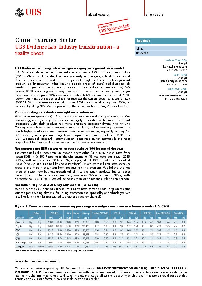 瑞银-中国保险业报告:产业转型的现实检验-2018.6.21-35页.pdf 瑞银-中国保险业报告:产业转型的现实检验-2018.6.21-35页.pdf