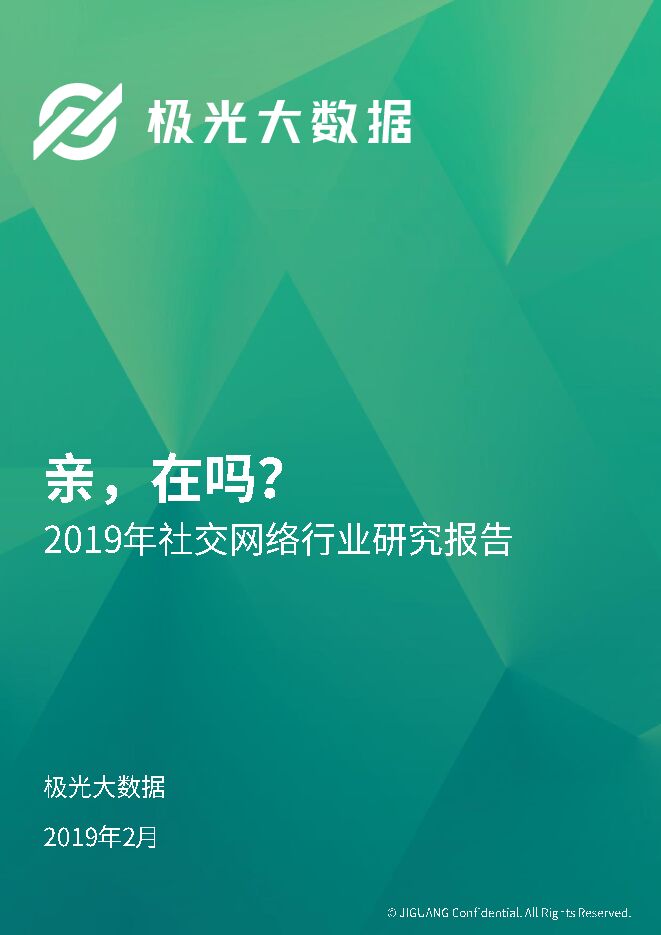 2019年社交网络行业研究报告-极光大数据-201902.pdf 2019年社交网络行业研究报告-极光大数据-201902.pdf