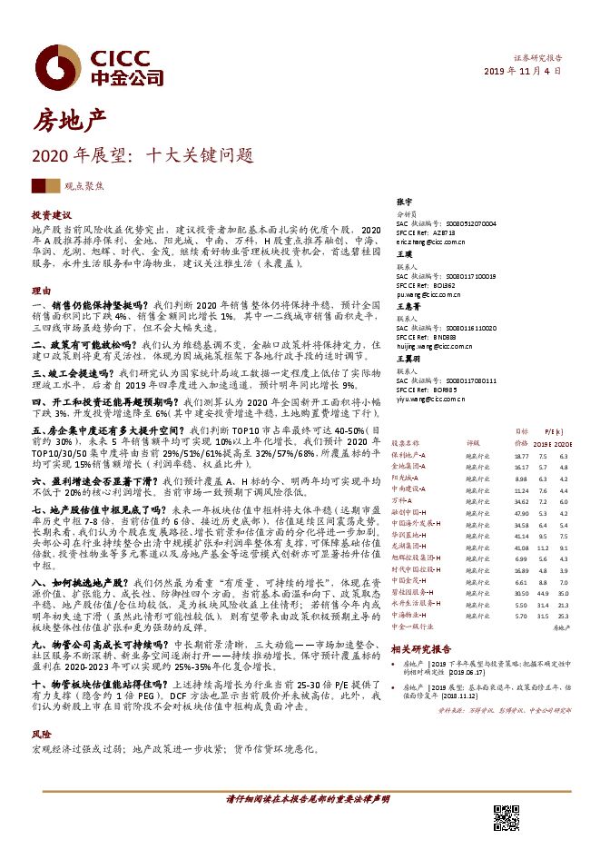 2020年房地产行业展望,十大关键问题-中金-20191104.pdf 2020年房地产行业展望,十大关键问题-中金-20191104.pdf
