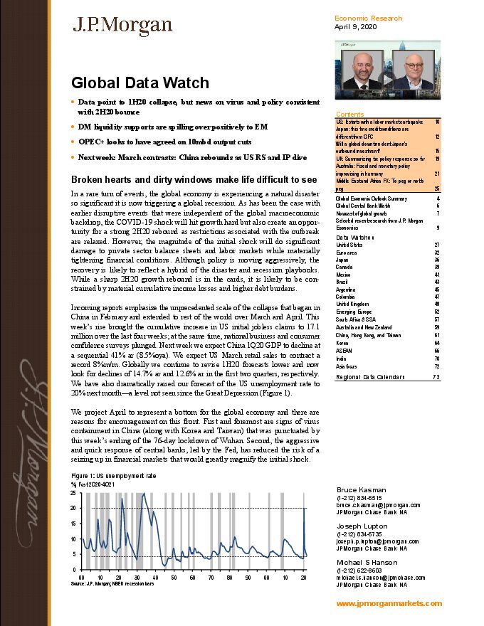 J.P. 摩根-2020上半年已崩!全球宏观数据观察报告:-2020.4.9-82页.pdf J.P. 摩根-2020上半年已崩!全球宏观数据观察报告:-2020.4.9-82页.pdf