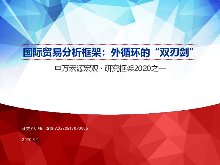 宏观·研究框架2020之一:国际贸易分析框架,外循环的“双刃剑”-申万宏源-20200802.pdf 宏观·研究框架2020之一:国际贸易分析框架,外循环的“双刃剑”-申万宏源-20200802.pdf