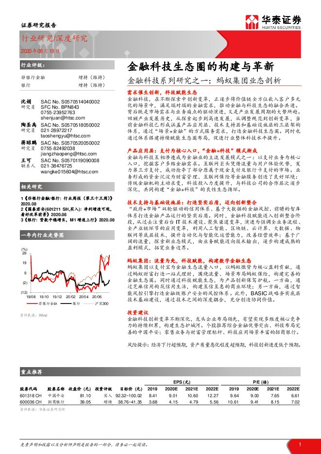 金融行业科技系列研究之一:蚂蚁集团业态剖析,金融科技生态圈的构建与革新-华泰证券-20200818.pdf 金融行业科技系列研究之一:蚂蚁集团业态剖析,金融科技生态圈的构建与革新-华泰证券-20200818.pdf