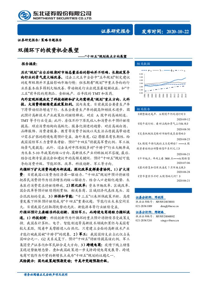 “十四五”规划热点方向展望:双循环下的投资机会展望-东北证券-20201022.pdf “十四五”规划热点方向展望:双循环下的投资机会展望-东北证券-20201022.pdf