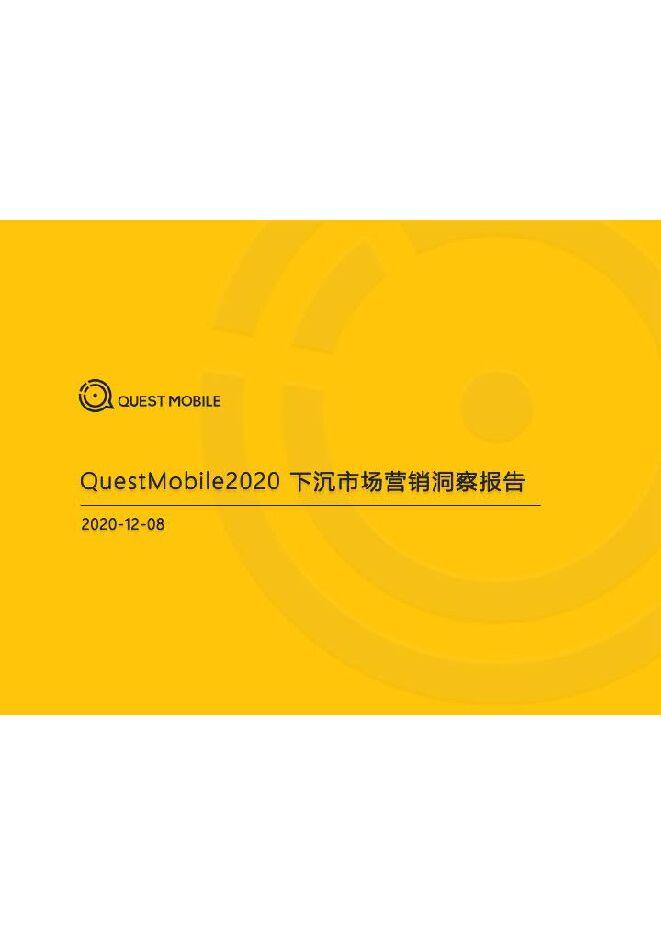 2020下沉市场营销洞察报告-QuestMobile-202012.pdf