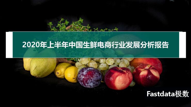 2020年上半年中国生鲜电商行业发展分析报告-Fastdata极-2020.9-37页.pdf