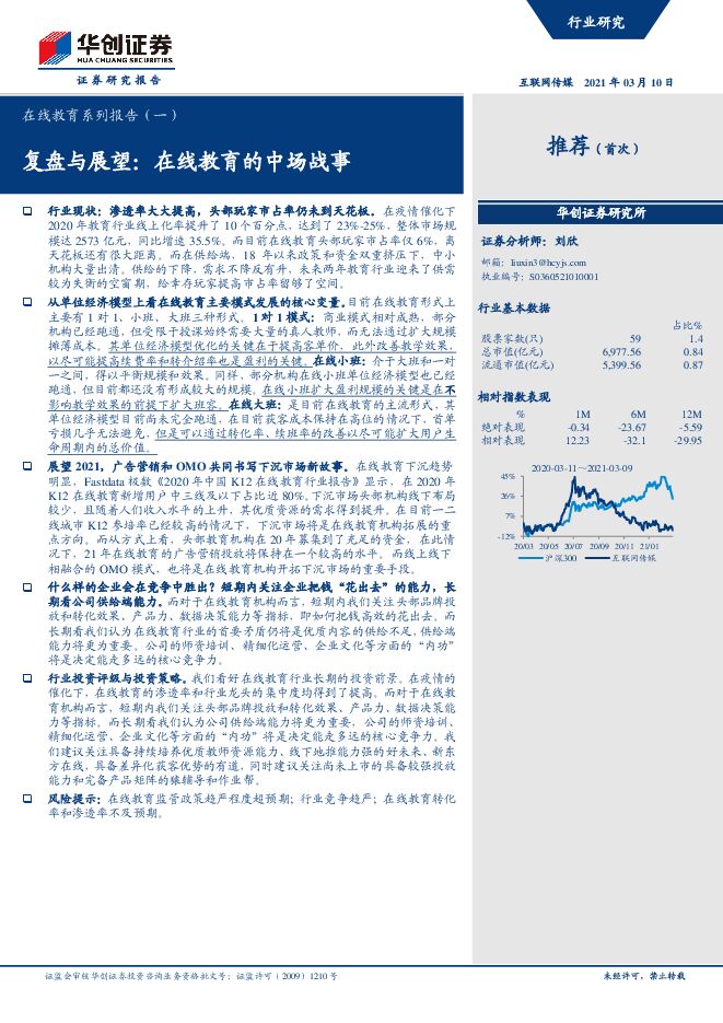 在线教育行业系列报告(一):复盘与展望,在线教育的中场战事-华创证券-20210310.pdf 在线教育行业系列报告(一):复盘与展望,在线教育的中场战事-华创证券-20210310.pdf