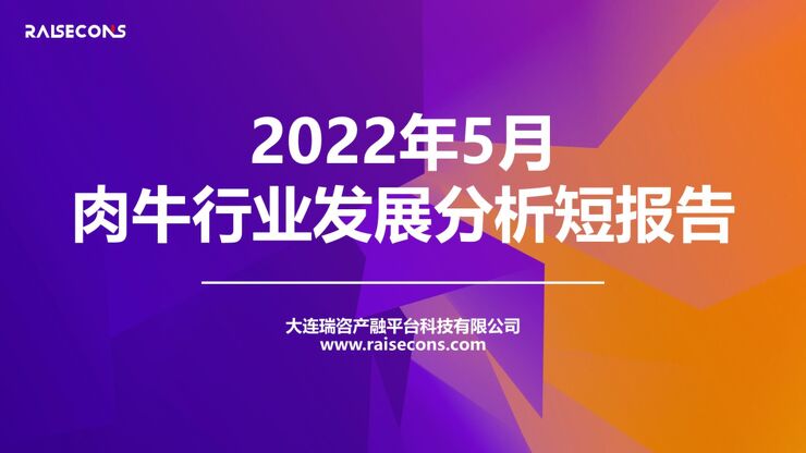 【瑞咨咨询】2022年5月肉牛行业发展分析短报告.pdf 【瑞咨咨询】2022年5月肉牛行业发展分析短报告.pdf