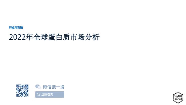 远瞩咨询:2022年全球蛋白质市场分析.pdf 远瞩咨询:2022年全球蛋白质市场分析.pdf