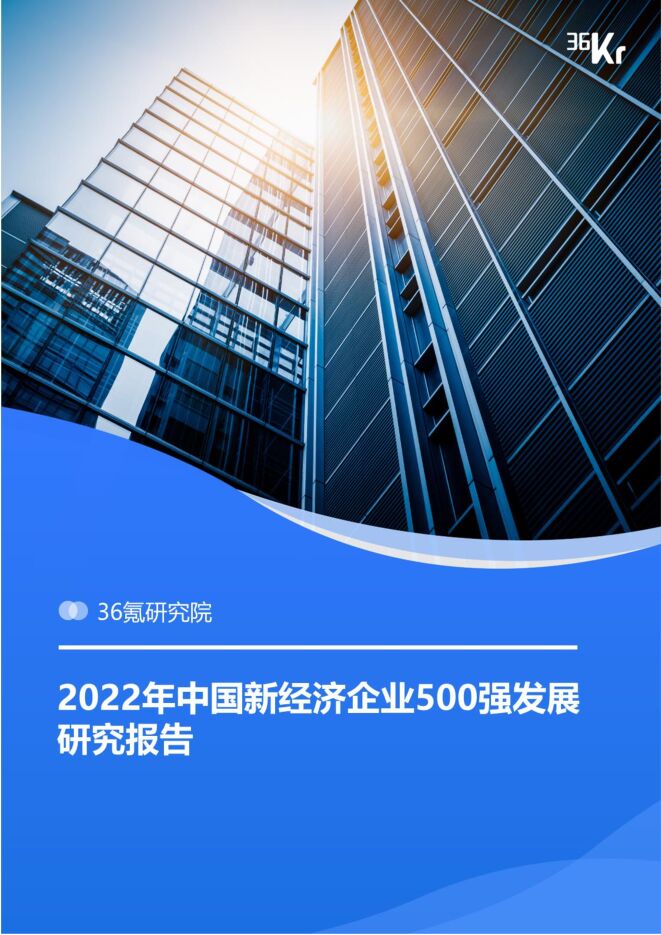 2022年中国新经济企业500强发展研究报告-36氪研究院-2022-86页.pdf