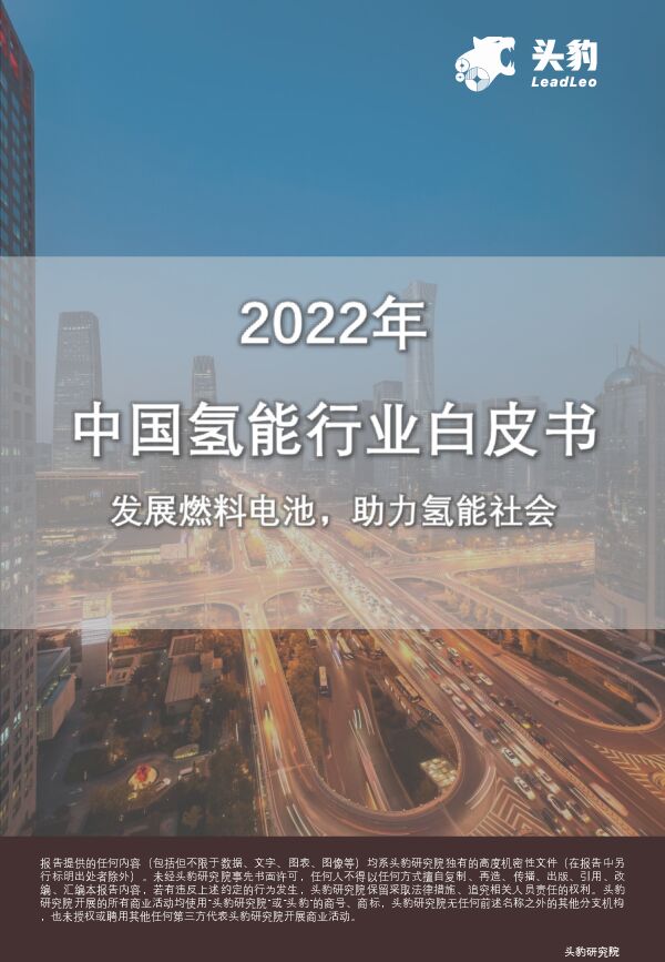 《2022年中国氢能行业白皮书:发展燃料电池,助力氢能社会》.pdf