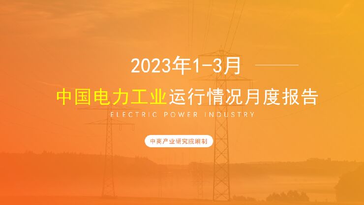 中国电力工业运行情况月度报告(2023年1-3月) 中国电力工业运行情况月度报告(2023年1-3月)