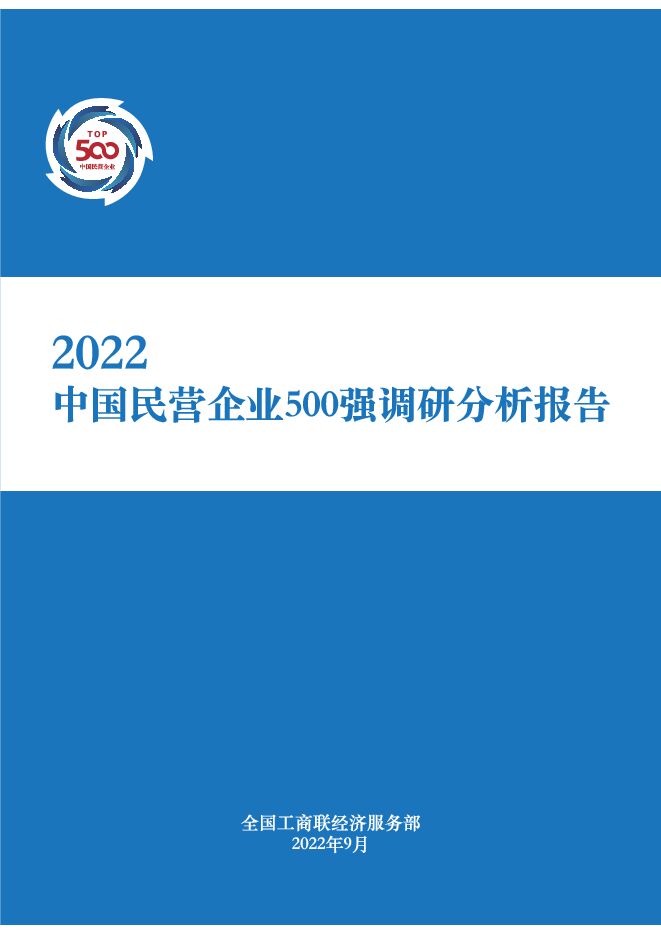 2022中国民营企业500强调用分析报告.pdf 2022中国民营企业500强调用分析报告.pdf