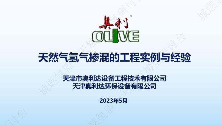 天然气氢气掺混的工程实例与经验-天津奥利达-章崎平.pdf 天然气氢气掺混的工程实例与经验-天津奥利达-章崎平.pdf