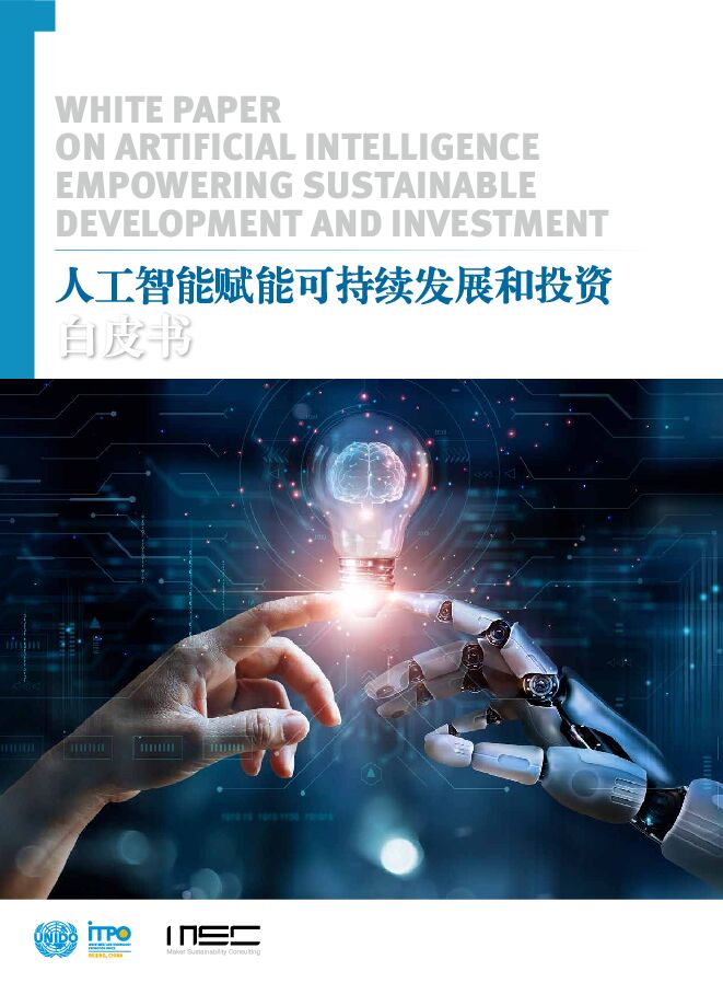 人工智能赋能可持续发展和投资白皮书 人工智能赋能可持续发展和投资白皮书