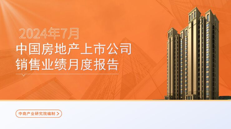 中国房地产行业运行情况月度报告(2024年7月) 中国房地产行业运行情况月度报告(2024年7月)