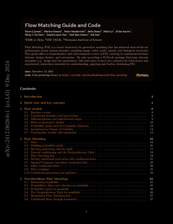 如何做生成更好的视频图像?Meta&MIT最新《 流匹配(Flow Matching, FM) 》指南和代码.pdf 如何做生成更好的视频图像?Meta&MIT最新《 流匹配(Flow Matching, FM) 》指南和代码.pdf