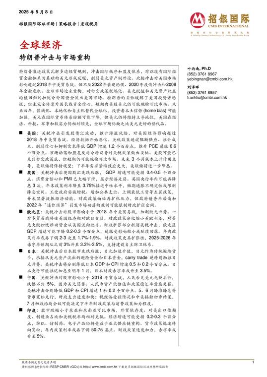 全球经济:特朗普冲击与市场重构-招银国际-20250508.pdf 全球经济:特朗普冲击与市场重构-招银国际-20250508.pdf
