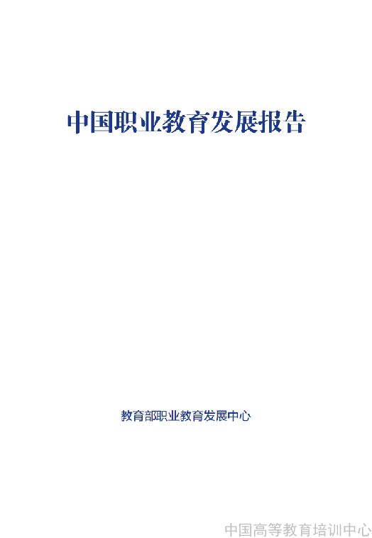 教育部职业教育发展中心:中国职业教育发展报告.pdf 教育部职业教育发展中心:中国职业教育发展报告.pdf