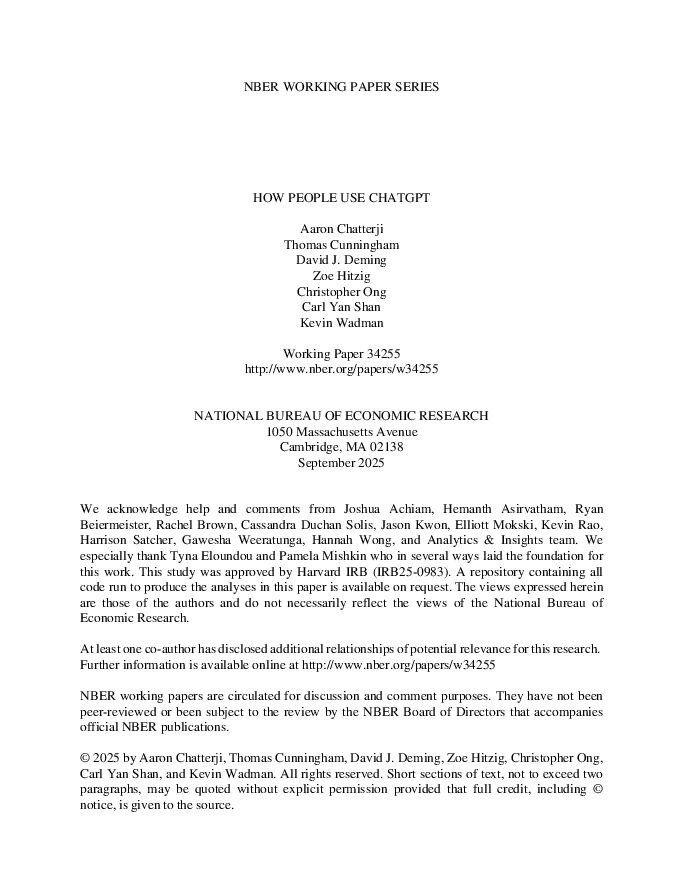 How People Use ChatGPT（7亿人ChatGPT使用报告首曝光）.pdf