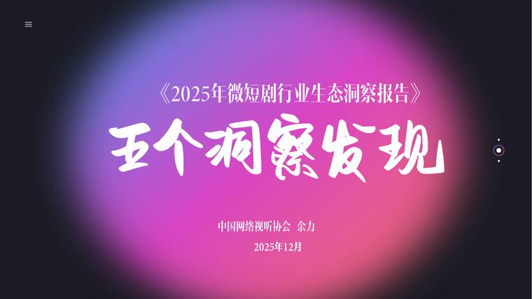 2025年微短剧行业生态洞察报告：五个洞察发现-中国网络视听协会-202512.pdf
