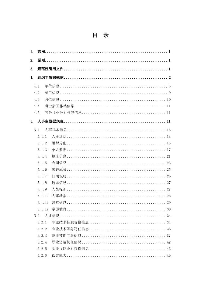 工业集团公司人力资源主数据标准规范.pdf