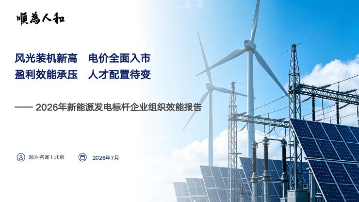 2026年新能源发电标杆企业组织效能报告:风光装机新高 电价全面入市 盈利效能承压 人才配置待变-顺为人和-260811.pdf 2026年新能源发电标杆企业组织效能报告:风光装机新高 电价全面入市 盈利效能承压 人才配置待变-顺为人和-260811.pdf